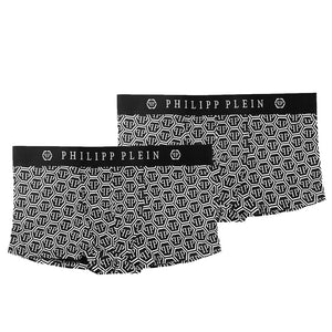 Philipp Plein Men Boxers Bipack (set of 2) Black with Logo UUPB41-99