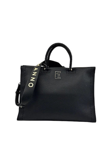 Ermanno Scervino Large Black Tote 