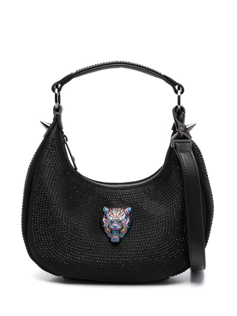 Plein Sport Rhinestone Embellished Mini Hobo 