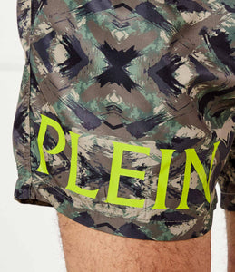 Plein Sport PS25MBM09-0550MILITARY "New Camo"  Men's Camo Swimsuit