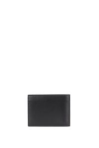 MOSCHINO Couture ! Black Leather Bifold Wallet with Logo Unisex