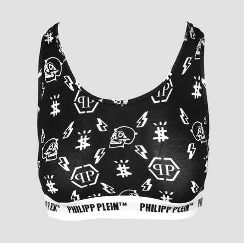 Philipp Plein DUPT1199 Bra set of 2 Womens Underwear Black