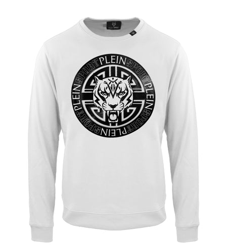 Plein Sport FIPSG524501  Men's White Sweatshirt