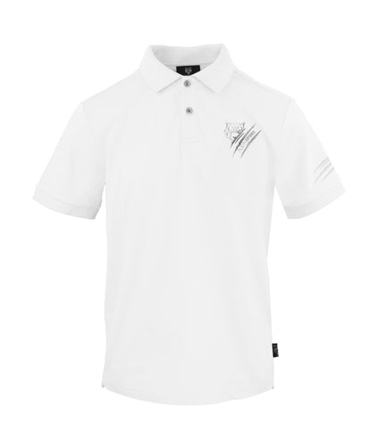 Plein Sport PIPS531101 White Men's Polo with Silver logo