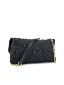 Love Moschino JC4163PP0HLA0000 Black Quilted Cross-body with Chain strap
