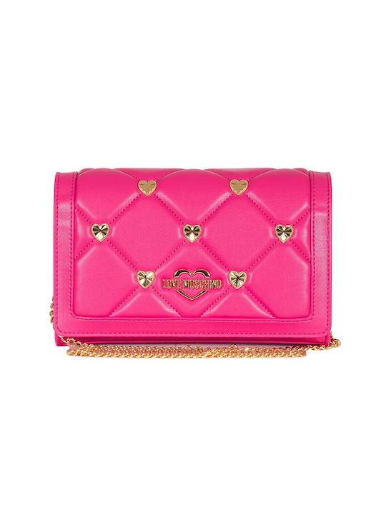 Love Moschino JC4222PP0HLZ0604 Fuxia Crossbody Bag with Studs