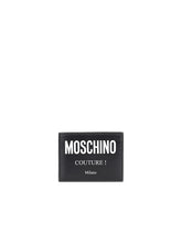 Load image into Gallery viewer, MOSCHINO Couture ! Black Leather Bifold Wallet with Logo Unisex