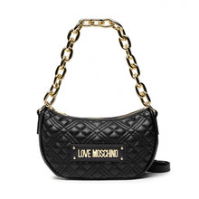 Load image into Gallery viewer, Love Moschino JC4027PP1FLA0000 Black Quilted Crossbody Bag with Big Chain