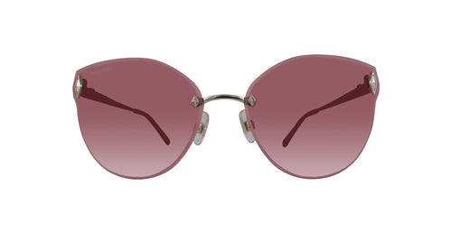 SWAROVSKI SK0158-32S-61 Womens Sunglasses Gold Cat Eye Bordeaux