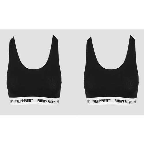 Philipp Plein Women's Underwear Black Bra/Top Bi-pack