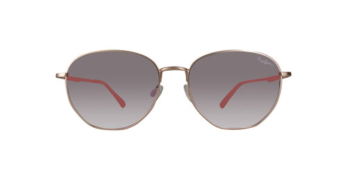 PEPE JEANS Womens Sunglasses PJ5155 Rose Gold Polygon Mirror