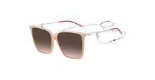 Load image into Gallery viewer, BOSS BOSS1388/S-FWM-60 Womens Square Sunglasses Pink with Chain