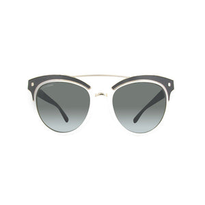 DSQUARED Womens Sunglasses White & Shiny Black Gradient Smoke DQ0215/S 25A