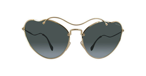 MIU MIU Women's Sunglasses MU55RS-7OE1A1-65 Gold Cat Eye