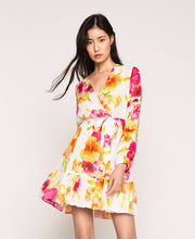 Load image into Gallery viewer, TWINSET Womens Floral Georgette Dress White Hibiscus Print Viscose