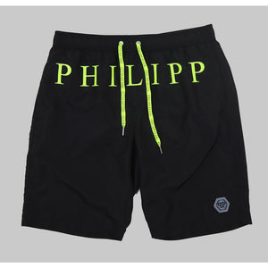 Phlipp Plein Men Swimsuit Black with Logo