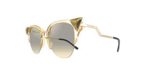 FENDI FF0041S-27L-52 Women's Sunglasses Gold Crystal Cat-Eye