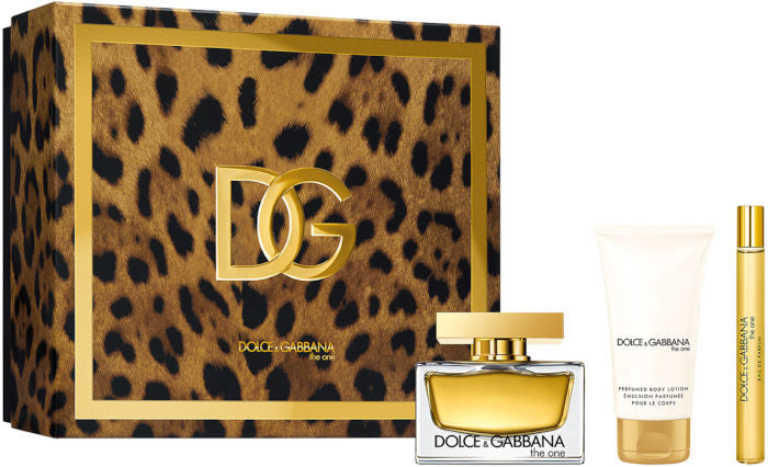Dolce & Gabbana The One Eau de Parfum 75ml, Body Lotion 50ml & Travel Spray 10ml