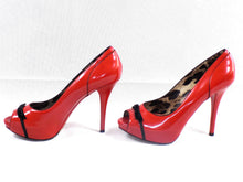 Load image into Gallery viewer, DOLCE &amp; GABBANA Womens Peep Toe Heels Red Size 39.5
