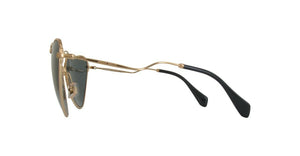 MIU MIU Women's Sunglasses MU55RS-7OE1A1-65 Gold Cat Eye