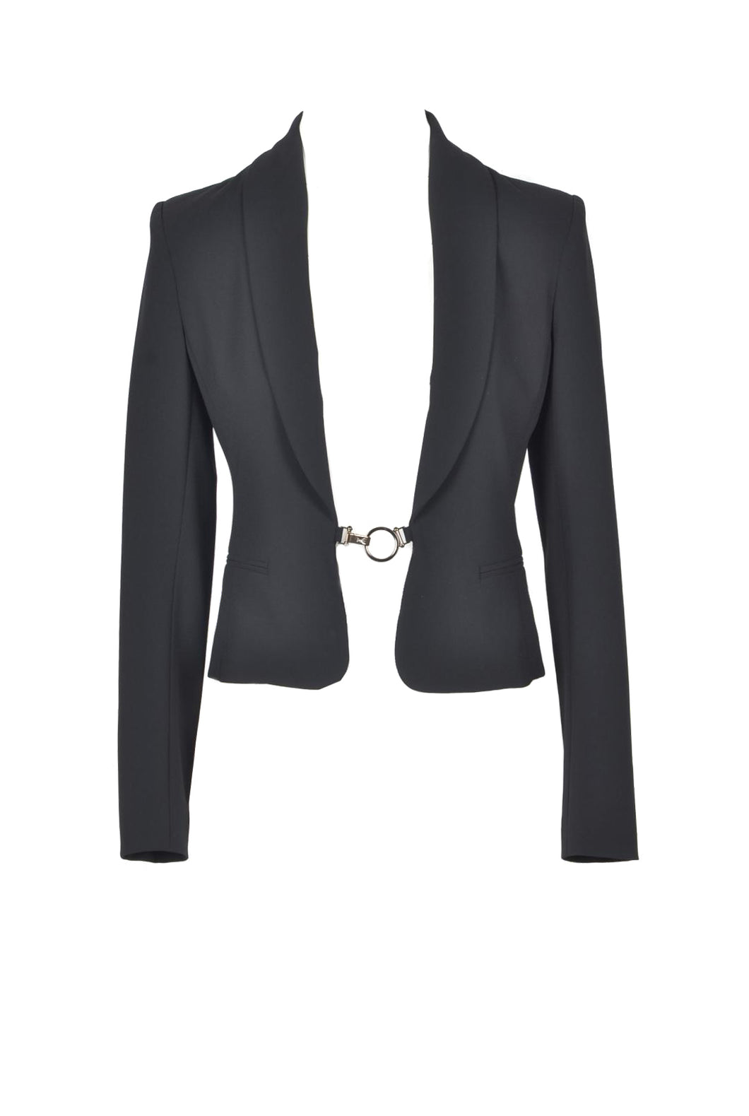 PATRIZIA PEPE Womens Blazer Black Jacket Dark Regular Fit