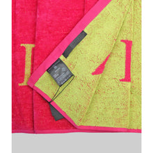 Load image into Gallery viewer, Philipp Plein Large Cotton Beach Towel Fuxia with Logo 180x100cm