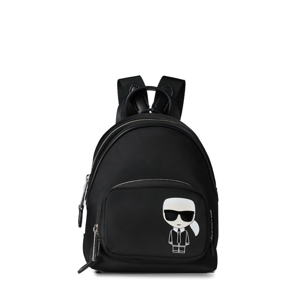 KARL LAGERFELD 220W3056-A999BLACK Small Backpack Black Nylon Logo