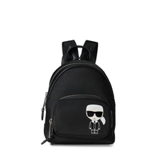 Load image into Gallery viewer, KARL LAGERFELD 220W3056-A999BLACK Small Backpack Black Nylon Logo Iconic