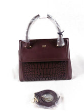 Load image into Gallery viewer, CAVALLI Class &quot;CROCODILIA&quot; Womens Small Handbag Burgundi