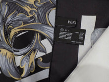 Load image into Gallery viewer, VERSACE Womens Silk Scarf Black Silver Medusa Head 90x90cm