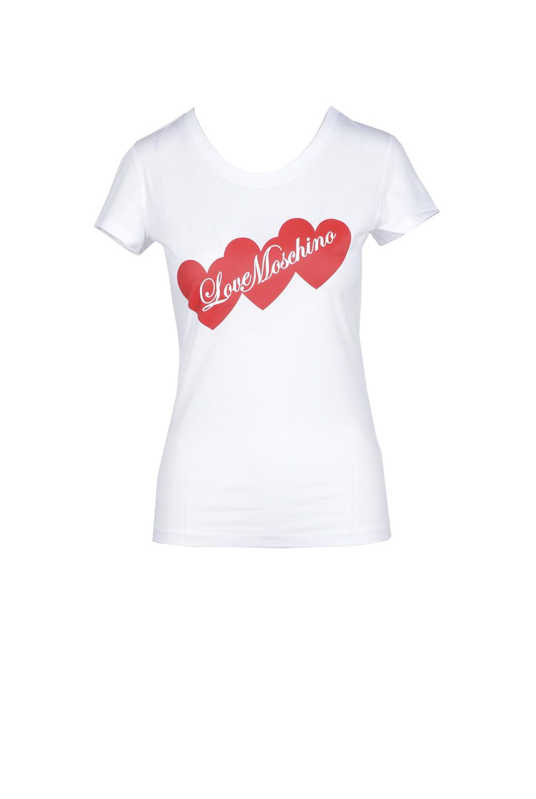 LOVE MOSCHINO White Cotton T-shirt Hearts – House Of Brands