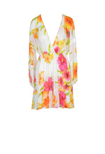 Load image into Gallery viewer, TWINSET Womens Floral Georgette Dress White Hibiscus Print Viscose