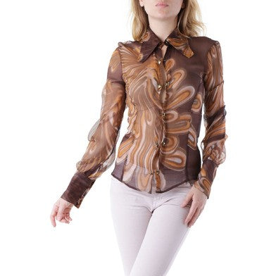 RICHMOND X Brown Silk Shirt Size IT-44