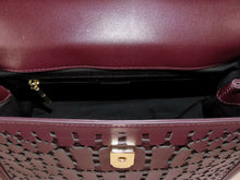 Load image into Gallery viewer, CAVALLI Class &quot;CROCODILIA&quot; Womens Small Handbag Burgundi