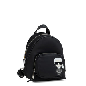 KARL LAGERFELD 220W3056-A999BLACK Small Backpack Black Nylon Logo Iconic