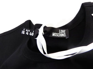 LOVE MOSCHINO Womens Tshirt Black Short Sleeve Size S