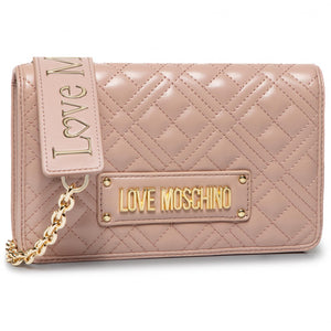 LOVE MOSCHINO JC4010PP1ALA0600 Pink Quilted Crossbody Chain Strap