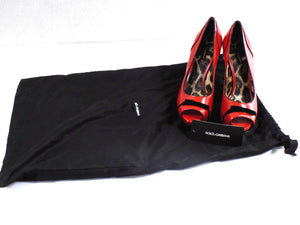 DOLCE & GABBANA Womens Peep Toe Heels Red Size 39.5