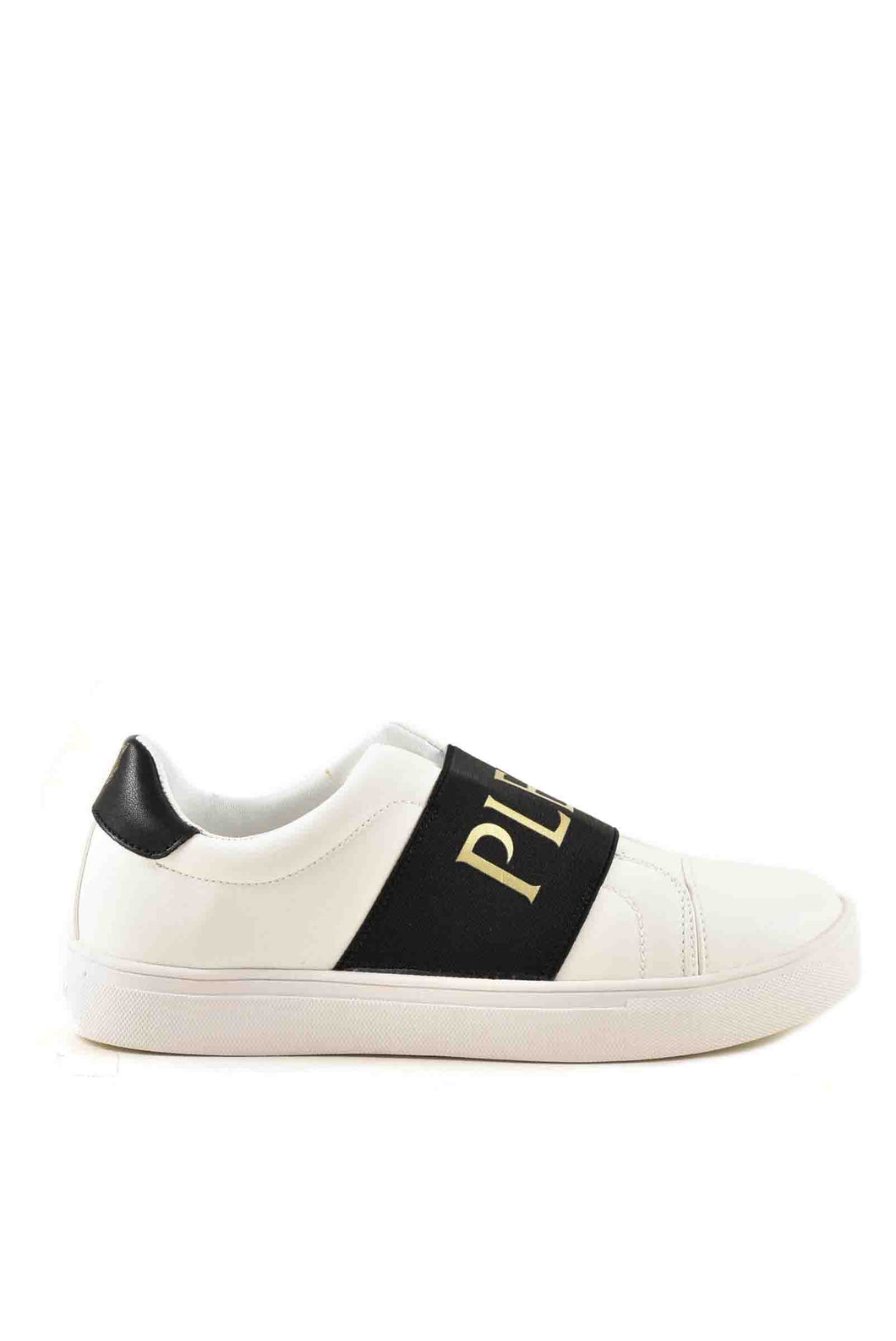 Plein Sport Women's Slip-On Sneakers DISP708 White with Logo