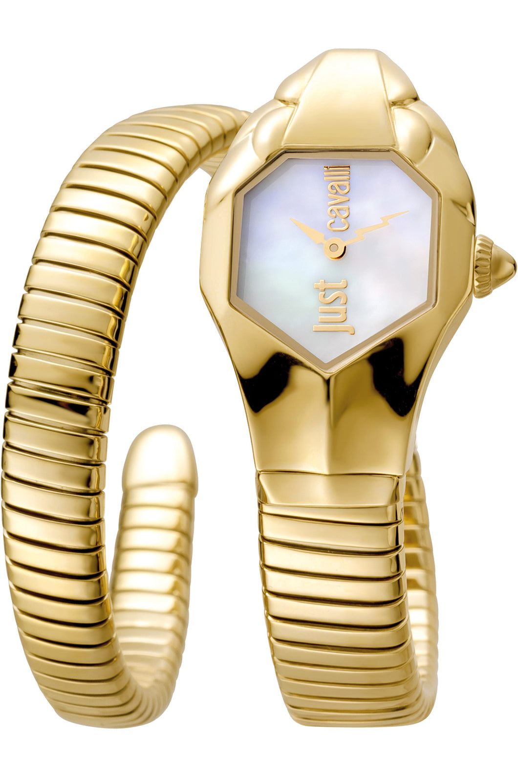 Just Cavalli Lady Snake - JC1L001M0025 Gold Watch Analogue Water Resistant