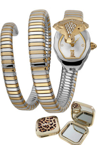 Just Cavalli Time Mod Glam Chic Snake Special Pack + Mirror Gift Set Gold Silver