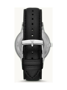 Emporio Armani AR60038 Black Leather Automatic Mens Watch