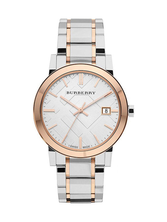 Burberry BU9006 The City Silver Dial Two-Tone Unisex Watch