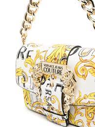Versace Jeans Couture Crossbody Bag White Baroque Style