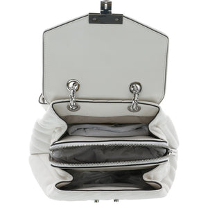 MICHAEL KORS "Rose" 35F1SX0B6U-OPTIC WHITE Medium Chain Backpack