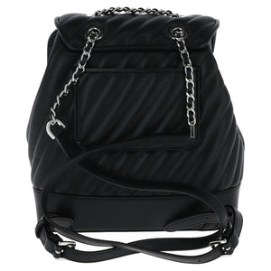 MICHAEL KORS "Rose" 35F1SX0B6U-BLACK Black Eco Leather Medium Chain Backpack