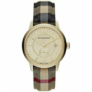 Burberry BU10001 40mm Swiss Leather & Fabric Wristwatch Unisex
