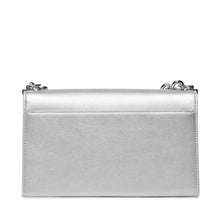Load image into Gallery viewer, LOVE MOSCHINO JC4202PP1FLK0902 Silver Crossbody Bag with Logo &amp; Chain
